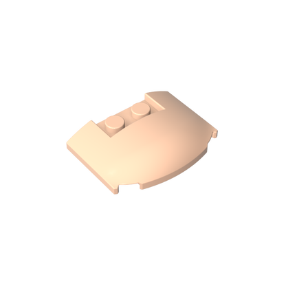 GDS-1577 - Slope Curved 3 x 4 x 2/3 Triple Curved with 2 Sunk Studs