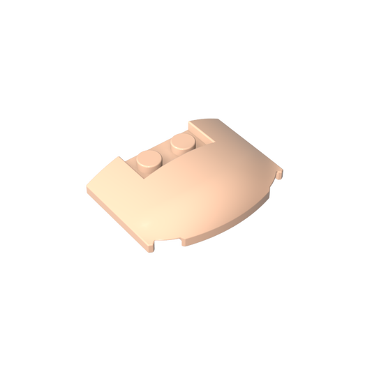 GDS-1577 - Slope Curved 3 x 4 x 2/3 Triple Curved with 2 Sunk Studs