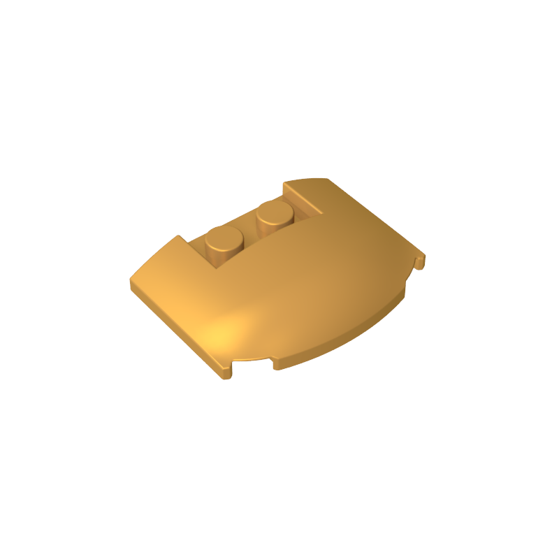 GDS-1577 - Slope Curved 3 x 4 x 2/3 Triple Curved with 2 Sunk Studs