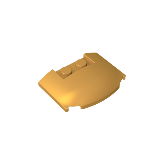 GDS-1577 - Slope Curved 3 x 4 x 2/3 Triple Curved with 2 Sunk Studs