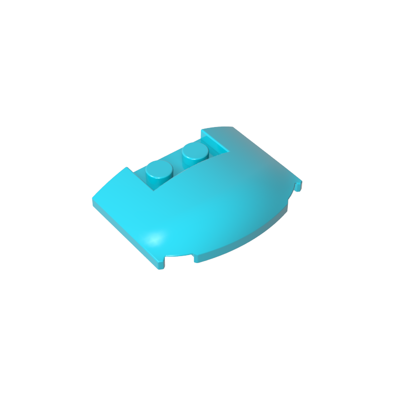 GDS-1577 - Slope Curved 3 x 4 x 2/3 Triple Curved with 2 Sunk Studs
