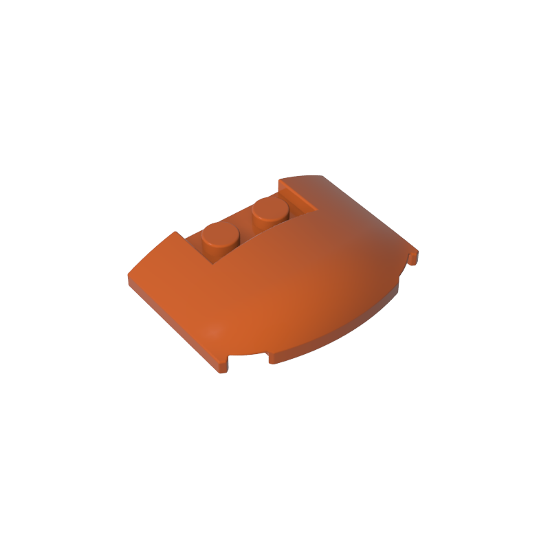 GDS-1577 - Slope Curved 3 x 4 x 2/3 Triple Curved with 2 Sunk Studs