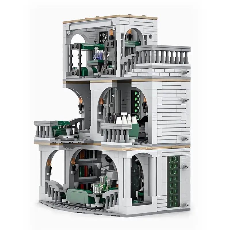 GOBRICKS MOC 154155 Slytherin Common Room and Dorm