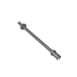 GDS-2019 - Bar 8L - Two Stop Rings / One Pin, Technic Figure Ski Pole [Flat End]
