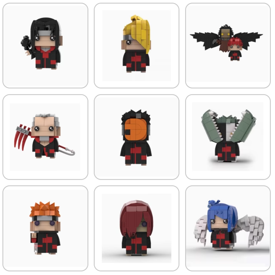 Naruto Akatsuki MOC BrickHeadz