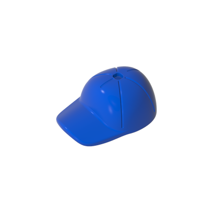 GDS-2029 - Minifig Cap Short Curved Bill with Seams and Hole on Top