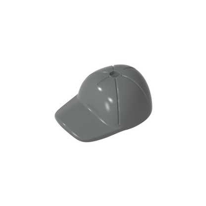 GDS-2029 - Minifig Cap Short Curved Bill with Seams and Hole on Top
