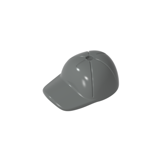 GDS-2029 - Minifig Cap Short Curved Bill with Seams and Hole on Top