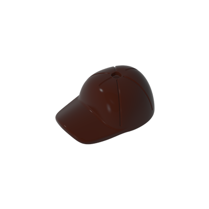 GDS-2029 - Minifig Cap Short Curved Bill with Seams and Hole on Top