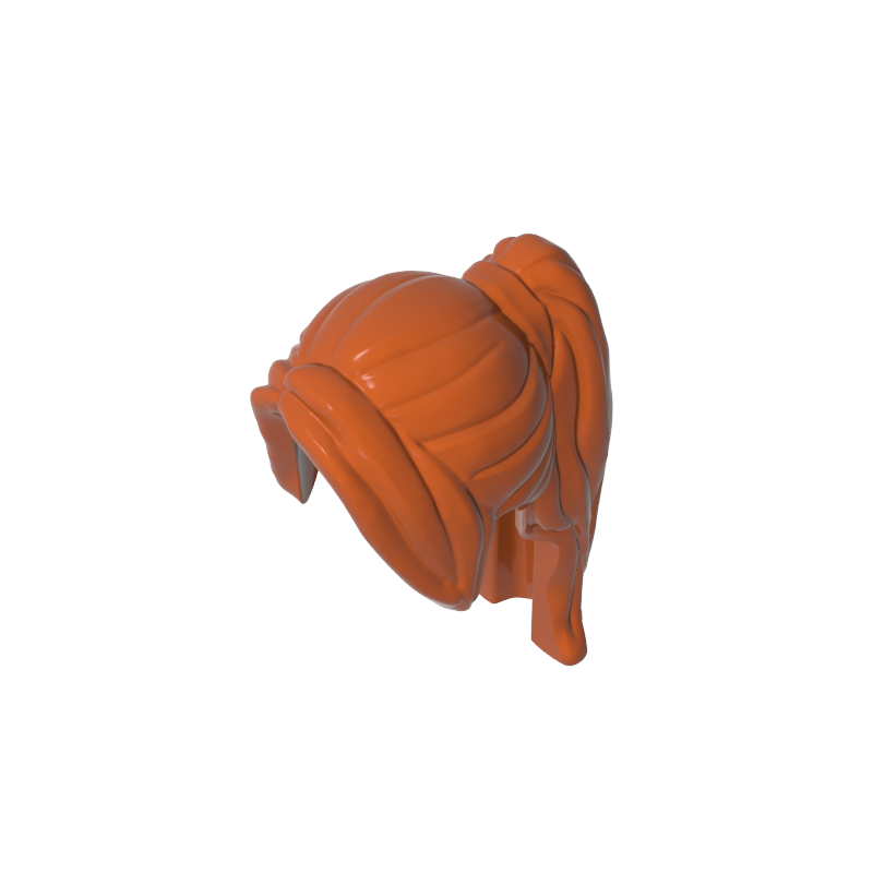 GDS-2068 - Minifig Hair Ponytail Long with Side Bangs