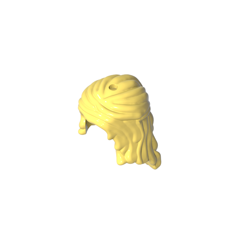 GDS-2078 - Minidoll Hair Long Wavy, Partially Tied Back [2 Holes]