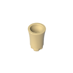 GDS-2081 - Plant, Palm Tree Trunk - Short Connector, Axle Hole with 2 Inside Prongs