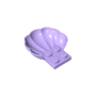 GDS-2092 - Animal Body Part, Clam / Scallop Half Shell with 4 Studs