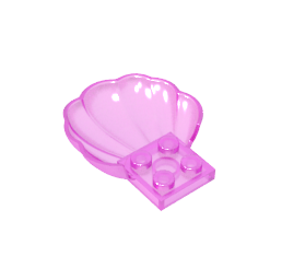 GDS-2092 - Animal Body Part, Clam / Scallop Half Shell with 4 Studs