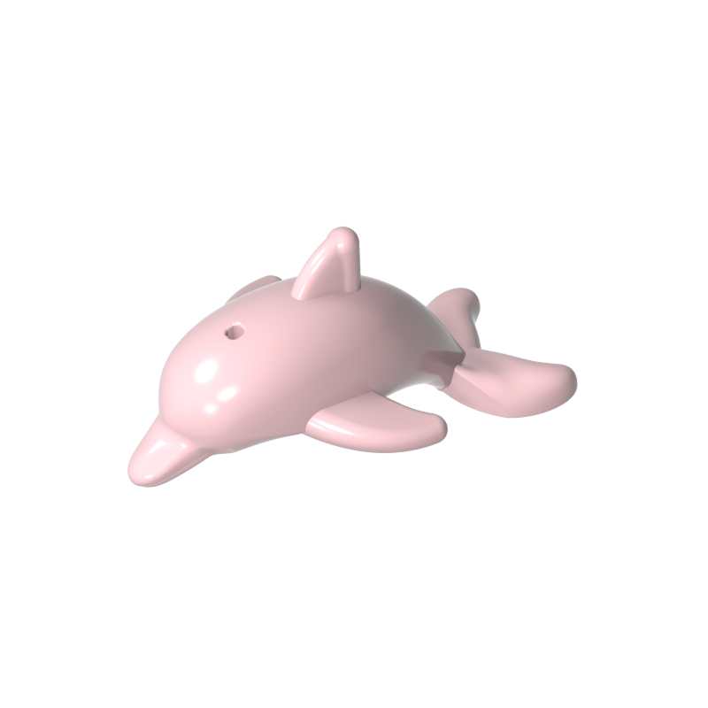 GDS-2101 - Animal, Dolphin, Jumping with Bottom Axle Holder [Plain]
