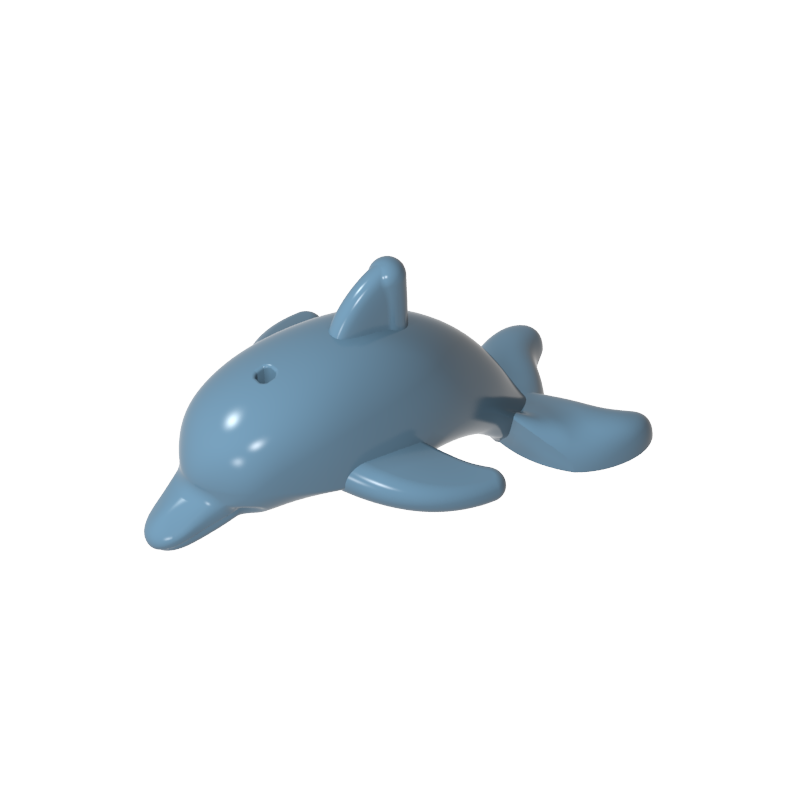 GDS-2101 - Animal, Dolphin, Jumping with Bottom Axle Holder [Plain]