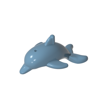 GDS-2101 - Animal, Dolphin, Jumping with Bottom Axle Holder [Plain]