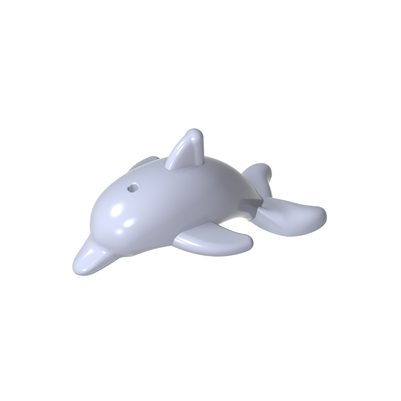 GDS-2101 - Animal, Dolphin, Jumping with Bottom Axle Holder [Plain]