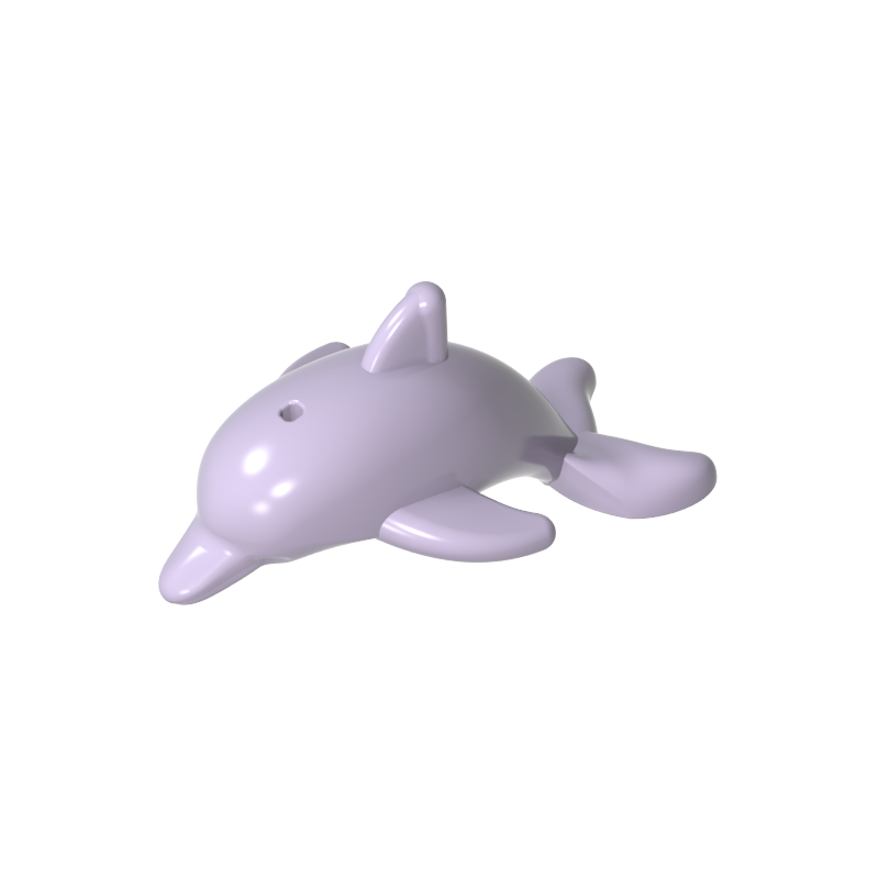GDS-2101 - Animal, Dolphin, Jumping with Bottom Axle Holder [Plain]