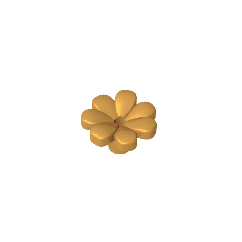 GDS-2118 - Plant, Flower, Minifig Accessory with 7 Thick Petals and Pin
