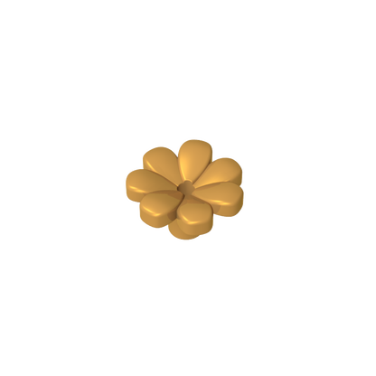 GDS-2118 - Plant, Flower, Minifig Accessory with 7 Thick Petals and Pin