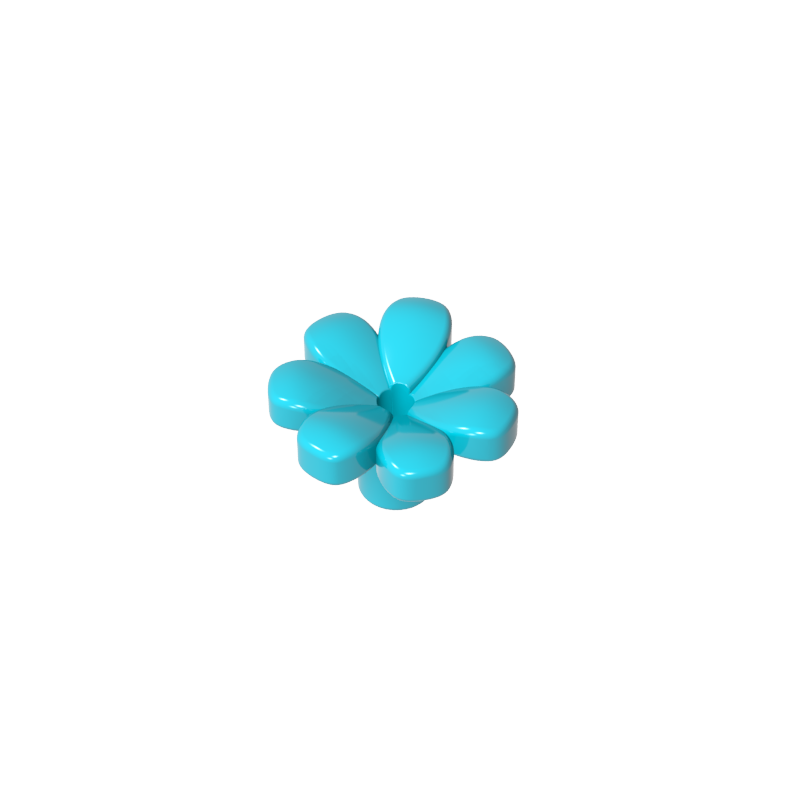 GDS-2118 - Plant, Flower, Minifig Accessory with 7 Thick Petals and Pin