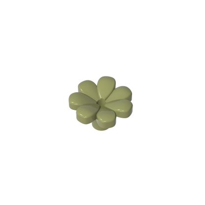 GDS-2118 - Plant, Flower, Minifig Accessory with 7 Thick Petals and Pin