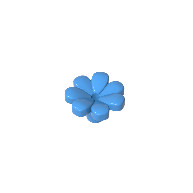 GDS-2118 - Plant, Flower, Minifig Accessory with 7 Thick Petals and Pin