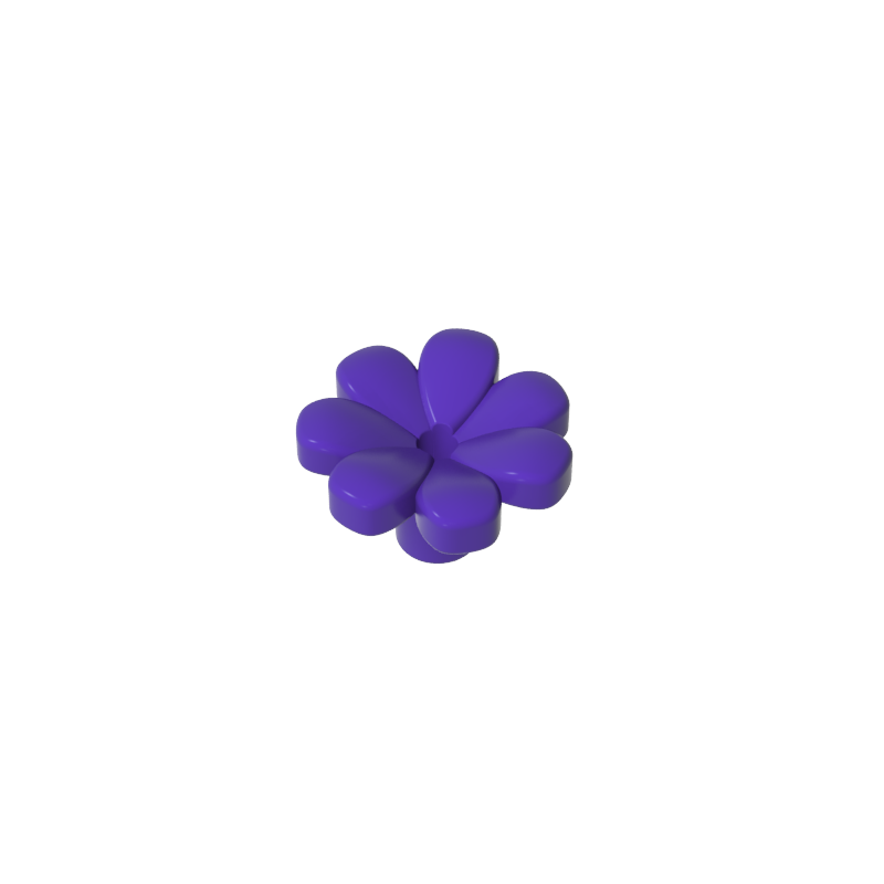 GDS-2118 - Plant, Flower, Minifig Accessory with 7 Thick Petals and Pin