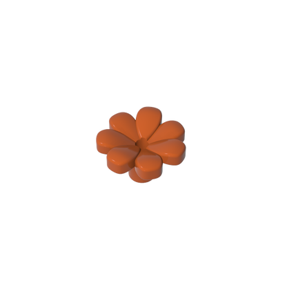 GDS-2118 - Plant, Flower, Minifig Accessory with 7 Thick Petals and Pin