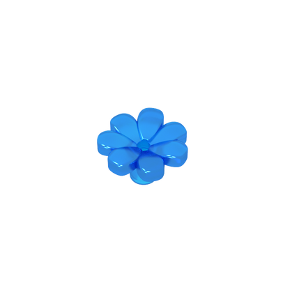 GDS-2118 - Plant, Flower, Minifig Accessory with 7 Thick Petals and Pin