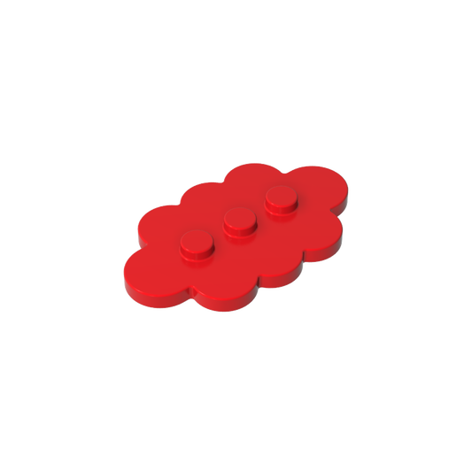 GDS-2138 - Plate Special 3 x 5 Cloud with 3 Center Studs