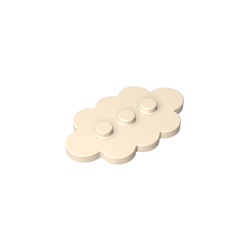 GDS-2138 - Plate Special 3 x 5 Cloud with 3 Center Studs