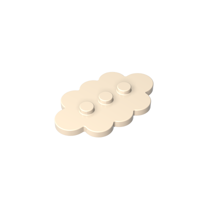 GDS-2138 - Plate Special 3 x 5 Cloud with 3 Center Studs