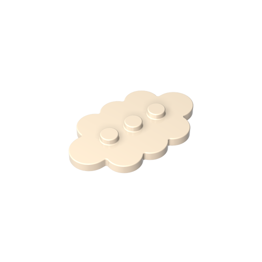 GDS-2138 - Plate Special 3 x 5 Cloud with 3 Center Studs