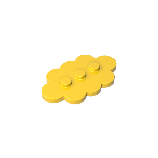 GDS-2138 - Plate Special 3 x 5 Cloud with 3 Center Studs
