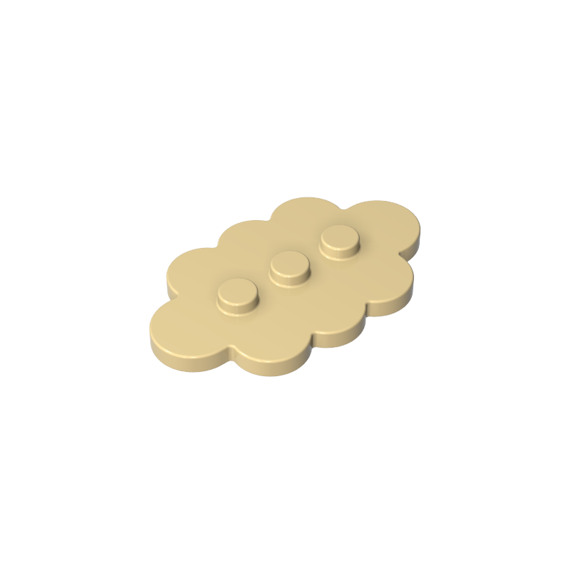 GDS-2138 - Plate Special 3 x 5 Cloud with 3 Center Studs
