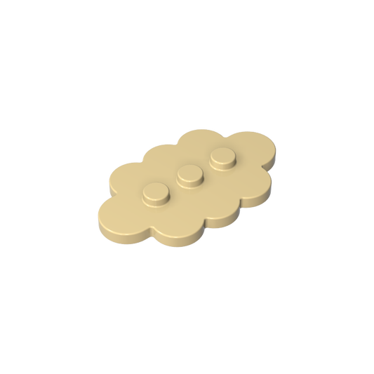 GDS-2138 - Plate Special 3 x 5 Cloud with 3 Center Studs