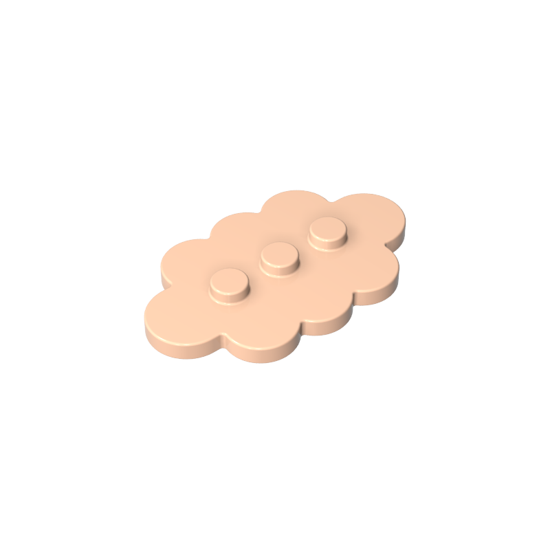 GDS-2138 - Plate Special 3 x 5 Cloud with 3 Center Studs