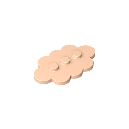 GDS-2138 - Plate Special 3 x 5 Cloud with 3 Center Studs