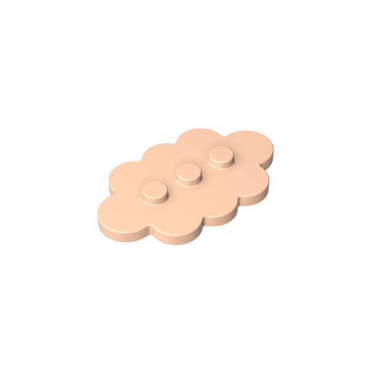 GDS-2138 - Plate Special 3 x 5 Cloud with 3 Center Studs