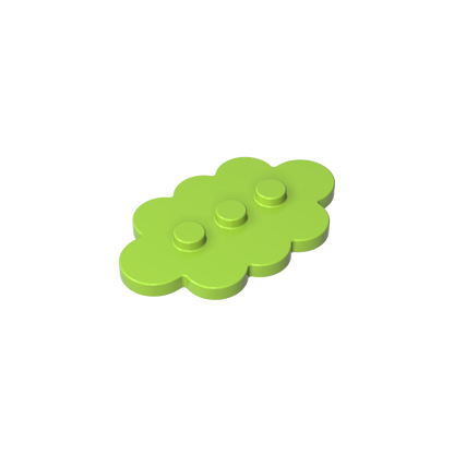 GDS-2138 - Plate Special 3 x 5 Cloud with 3 Center Studs
