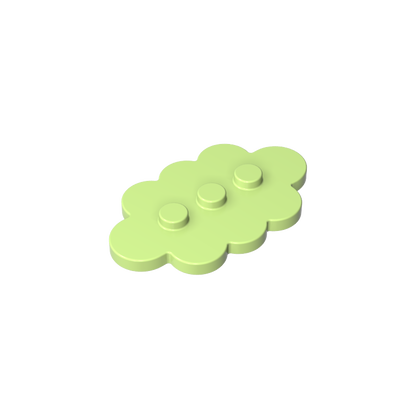 GDS-2138 - Plate Special 3 x 5 Cloud with 3 Center Studs