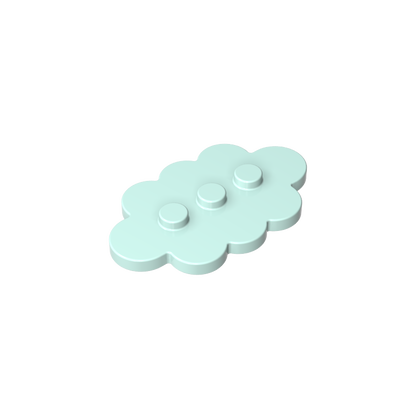 GDS-2138 - Plate Special 3 x 5 Cloud with 3 Center Studs