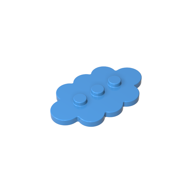 GDS-2138 - Plate Special 3 x 5 Cloud with 3 Center Studs