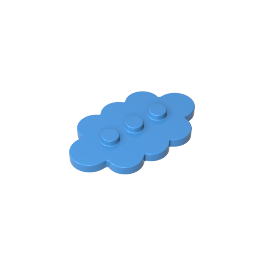 GDS-2138 - Plate Special 3 x 5 Cloud with 3 Center Studs