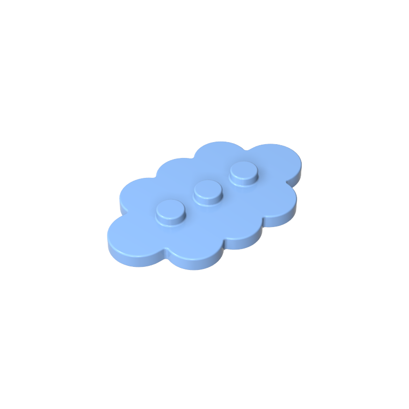 GDS-2138 - Plate Special 3 x 5 Cloud with 3 Center Studs