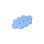 GDS-2138 - Plate Special 3 x 5 Cloud with 3 Center Studs