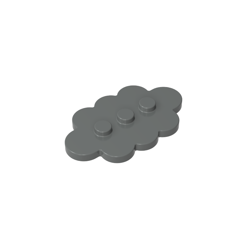 GDS-2138 - Plate Special 3 x 5 Cloud with 3 Center Studs