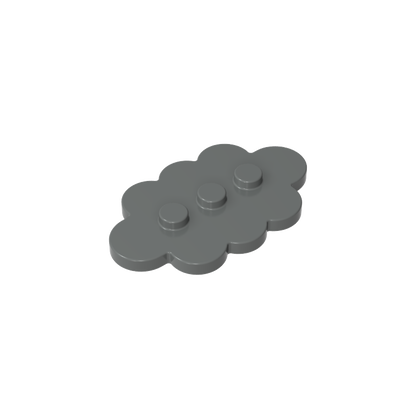 GDS-2138 - Plate Special 3 x 5 Cloud with 3 Center Studs